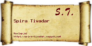 Spira Tivadar névjegykártya